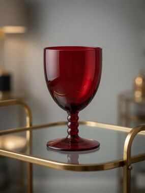 Vintage Monarch Royal Ruby Water/Wine Goblet by Anchor Hocking, Only One